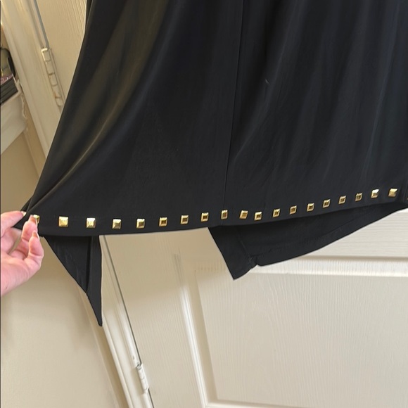 Black Asymmetrical Embellished Cocktail Dress - Picture 6 of 6